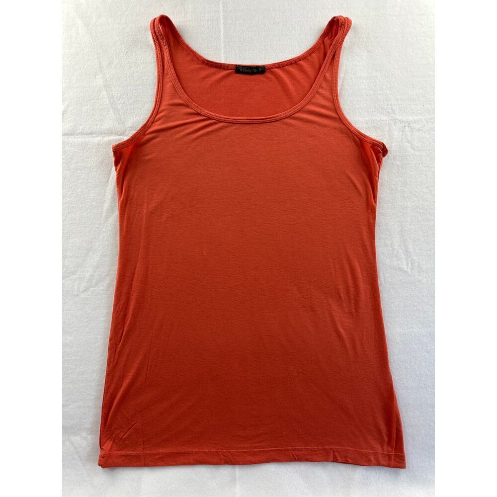 Emily Blu Orange Long Tank Top Size XL